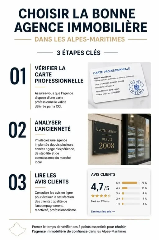 Étapes pour choisir une agence immobilière Alpes-Maritimes