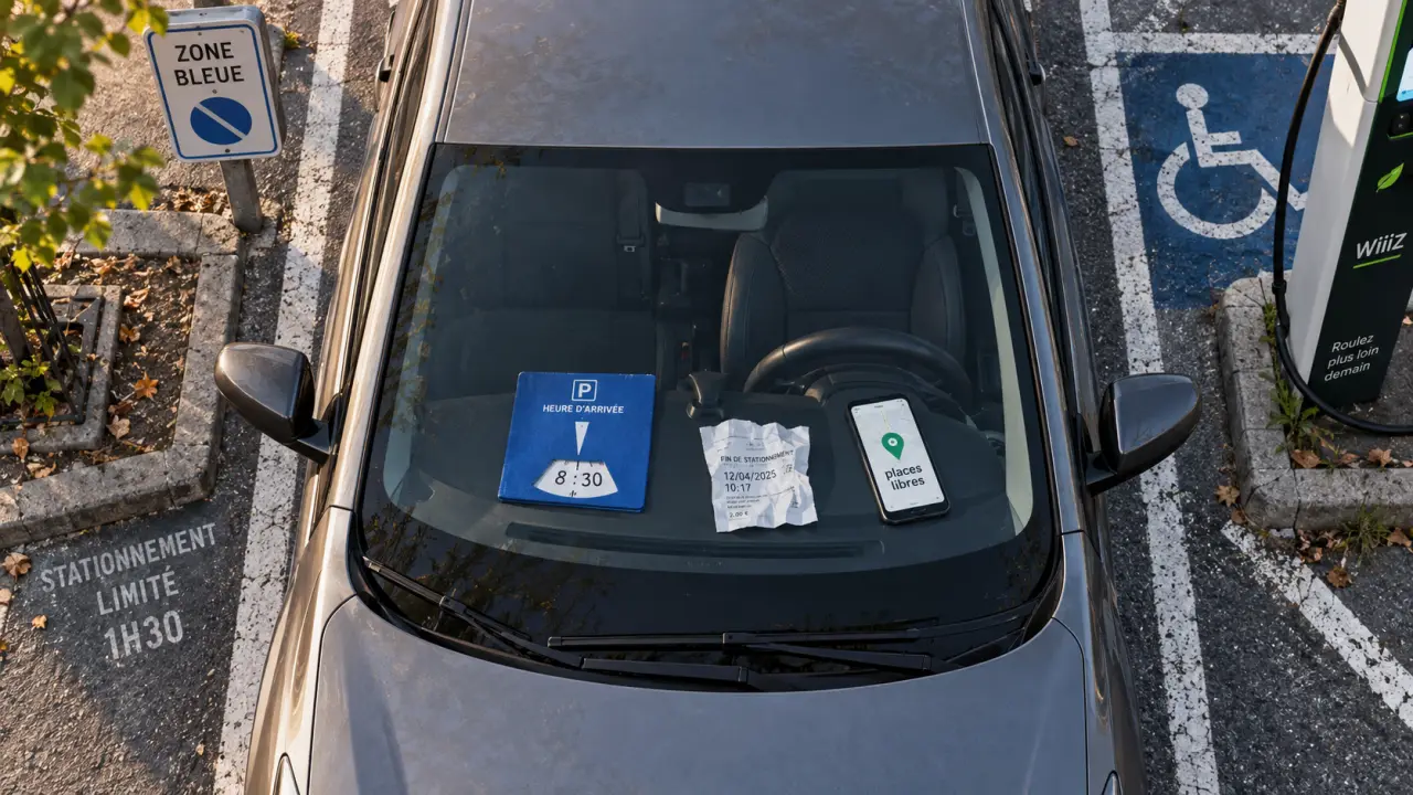 Parking mandelieu : disque zone bleue et places gratuites