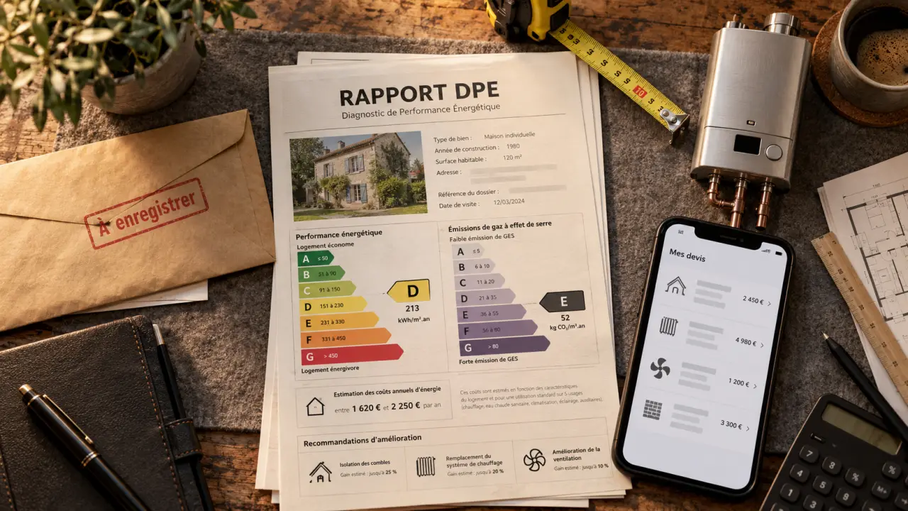 Coût d'une DPE : écart 80 à 250 €