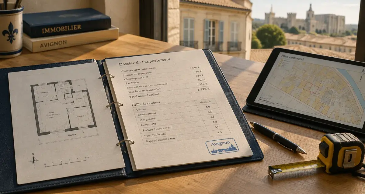 Ferigoule immobilier Avignon : plans d’appartement sur table