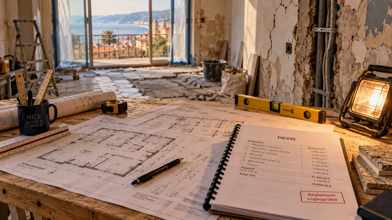 Rénovation appartement Alpes-Maritimes : devis et chantier en cours